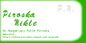 piroska mikle business card